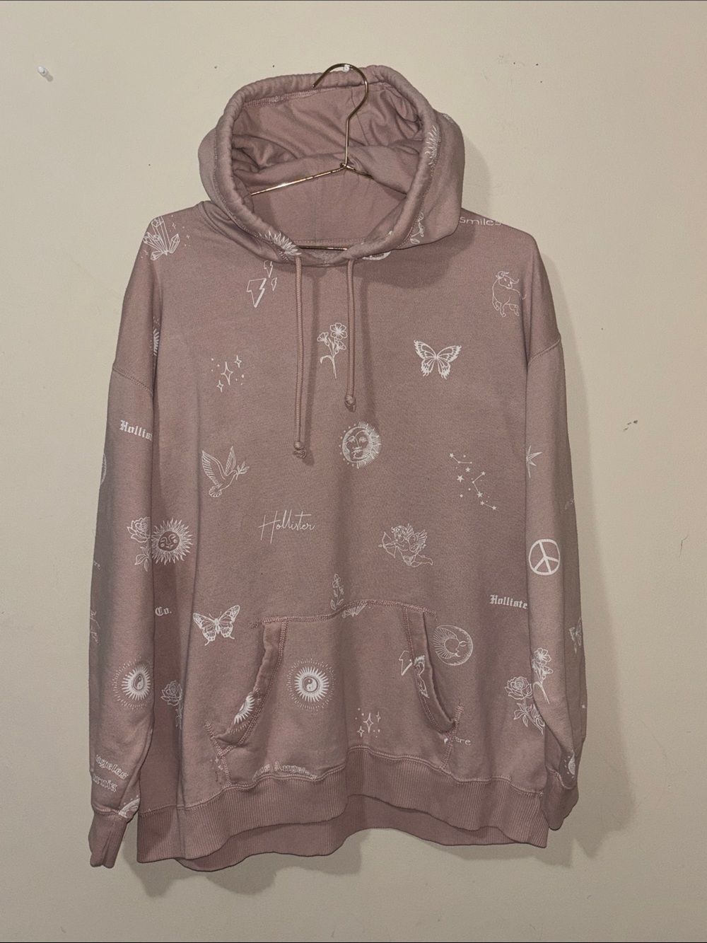 Hollister x Charli D’Amelio Limited Drop Oversized Graphic Hoodie - Pink Large